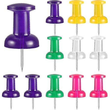 40-pack 4,5 cm Jumbo Push Pins för Korktavla, Stora Färgade Push Pins Stora Häftstift För