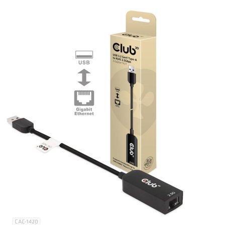 Club 3D nettverksadapter - USB 3.2 Gen 1 - 2.5GBase-T