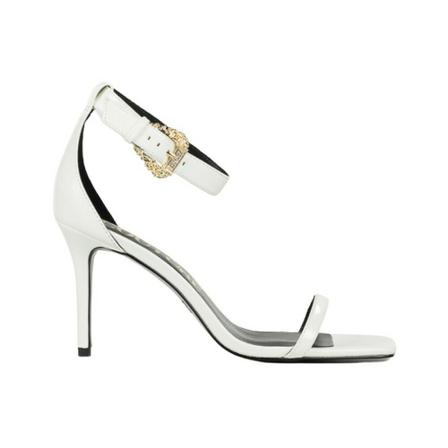 Versace Jeans Couture High Heel Sandalen , Wit , Dames , Maat: 39 EU