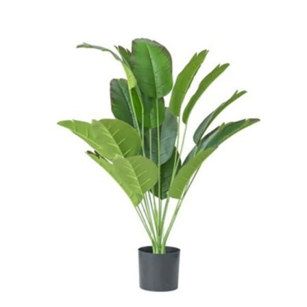 18 Stora Konstgjorda Växter i Kruka, Bananträd, Falsk Monstera, Plastpalmblad för Hem, Trädgård, Bröllopsdekoration