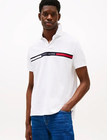 Tommy Hilfiger Hilfiger Chest Insert Reg Polo - White - S