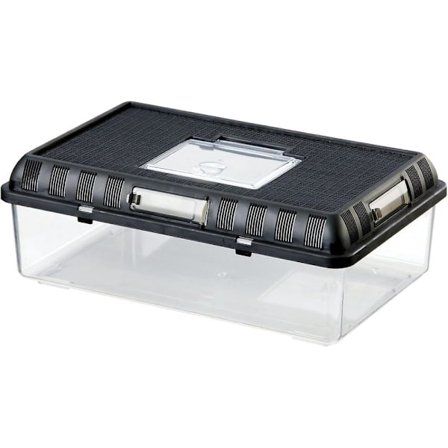 Skilpadde Levende Tank, Kreativt Miljø for Gekko, Slange, Frosk, Stabelbar, Sidevinklede Ventilasjonsspalter, Transparent Reptilterrarium for Full