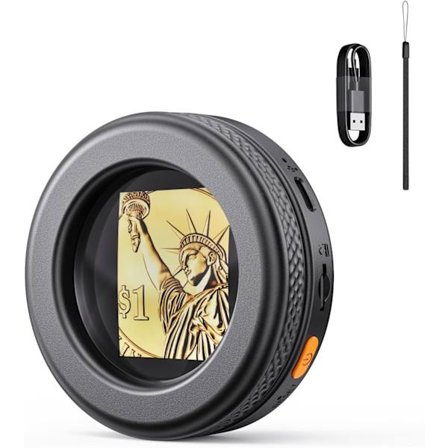 2025 Seneste Model Mønt Forstørrelsesglas, Bærbart Håndholdt Forstørrelsesglas med 3 Niveauer af Justerbart Lys, Møntforstørrer med Lys f