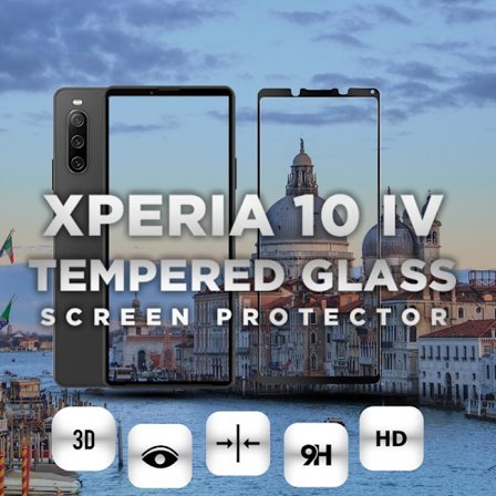 Sony Xperia 10 IV - Härdat glas 9H -Super Kvalitet 3D