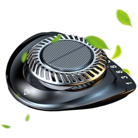 Solarbil-luftfrisker Roterende Kreativ Bilduft Luftfrisker Parkeringsnummer Design Auto Rotation Parfume Renser Bilinstrumentbræt Tilbehør