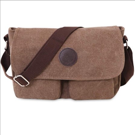 (Ruskea)Olkalaukku Canvas Olkalaukku Unisex Olkalaukut 7.9