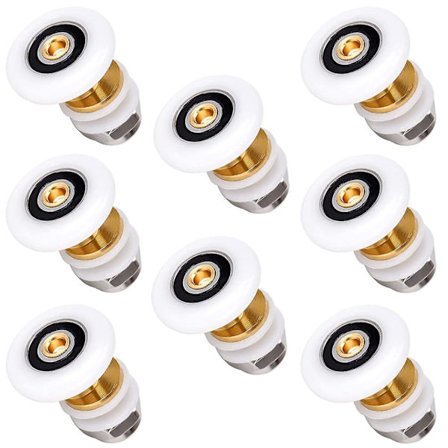 Dørruller til Brusebad, Glide Dørruller, 8 stk., 25mm