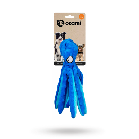 Ozami - Ozami Crackling Octopus Blue 33 cm - Hundleksaker