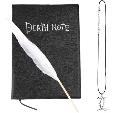 Death Note anteckningsbok, Anime-tema Death Note med halsband och fjäder