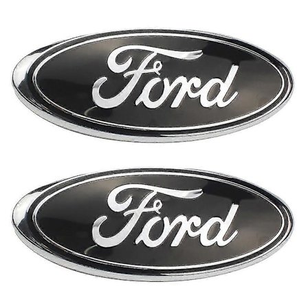 2 stk. Bilemblem Badge til Ford F150 Ovalt Mærkat Badge Front Bag Grill Navneplade