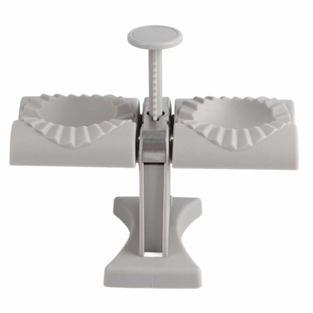 Automatisk dobbelt hoved dumpling maker presse ravioli form i rustfrit stål