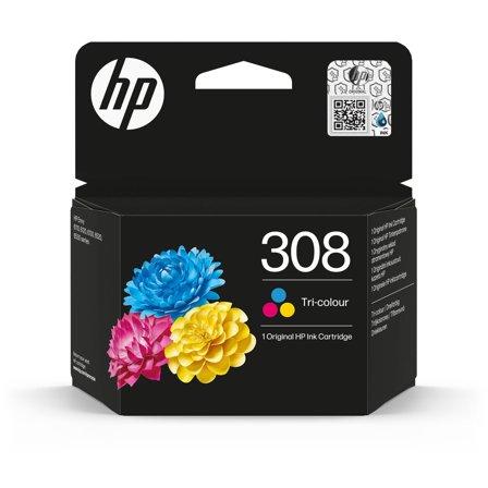HP 308 trefärgs originalbläckpatron, 196786390357