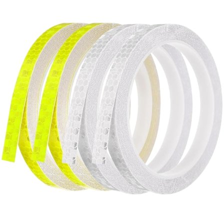 Ruller Selvklebende Reflekstape, Reflekterende Varseltape, Refleksstripe, Vanntett og Høy Lysstyrke Varseltape, for Biler, Sykler, Motor