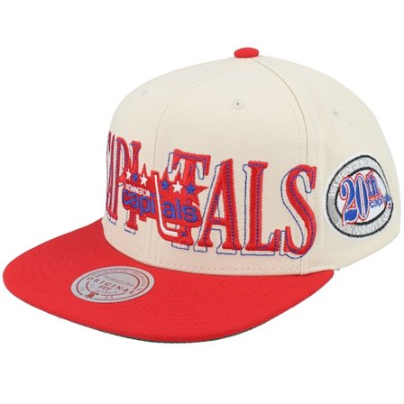Mitchell & Ness - NHL - Beige - snapback - Cap - Washington Capitals Across The Board Vintage Cream/Red Snapback - Hatstore