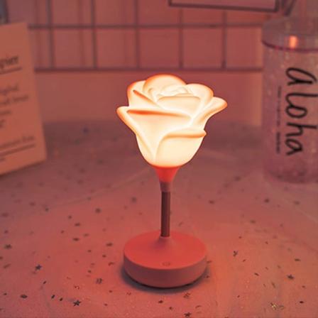 Silikon LED nattlys, USB oppladbar barneromslampe rosa
