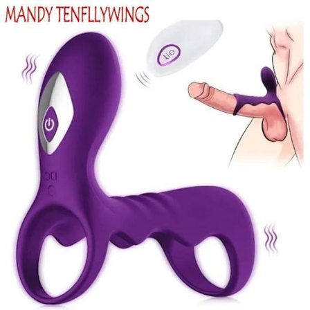 Penisringe med klitorisvibrator til at forsinke ejakulation, mandlig forstørrelse, penisring sexlegetøj til par