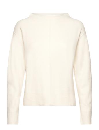 Knit Pullover Structured Pullover Hvit Tom Tailor*Betinget Tilbud