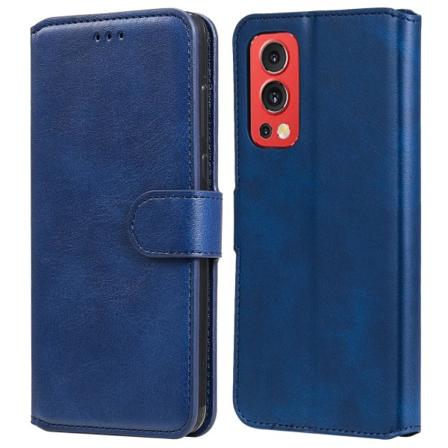 SKALO OnePlus Nord 2 Classic -lompakkokotelo - sininen Blue