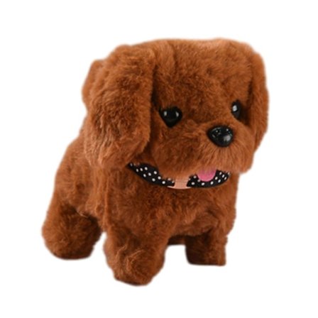 Elektronisk Robot Hund Gående Bjeffende Halen Viftende Valpe Hund Plysj Leke Barn Gaver, 100% Ny_v (YJD)