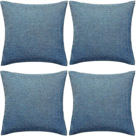 Tyynynpäällinen, 4 kappaletta 45*45cm Pellava Puuvilla Tyynyliina Vintage Tyyli Neliö