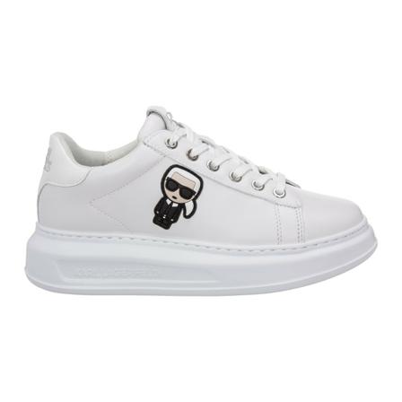 Karl Lagerfeld women's Sko leather trainers sneakers K/Ikonik Kapri Hvid, Dame, Størrelse: 40 EU