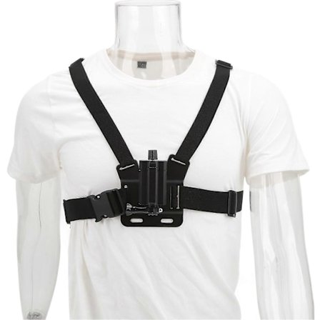 Selfie-brystfeste for mobiltelefon, justerbar vinkel for direktesending, ridesportskamera