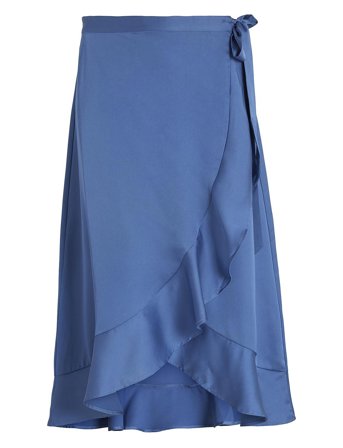 Viellette Wrap Hw Skirt/Su - Noos Blue Vila