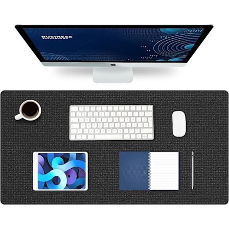 Skrivbordsunderlägg, 40 cm x 80 cm, dubbelsidig svart