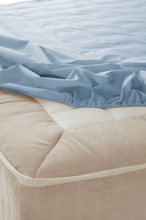 Jotex - Percale Dra-på-laken - Økologisk Tåkeblå - ZACK - Kjøp Dra-på-laken hos Jotex