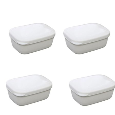 4ST Tvålhållare med lock Resetvålbehållare Tvålkopp med