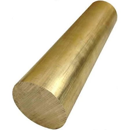 Messinkinen pyörötanko, kuparinen pyörötanko, H59, massiivimessinki, tankomateriaali, pituus 500 mm / 19,7 tuumaa, halkaisija 30 mm / halkaisija 25 mm