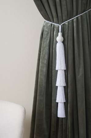 Jotex - Duskbånd 1-pk Matt hvit hvit - NURU - Kjøp Gardinholdere hos Jotex