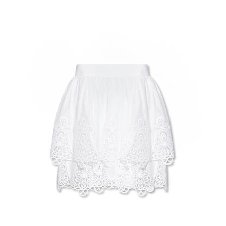 Dolce & Gabbana Openwork Nederdel Hvid, Dame