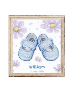 Broderikit Billede Små sko - Vervaco