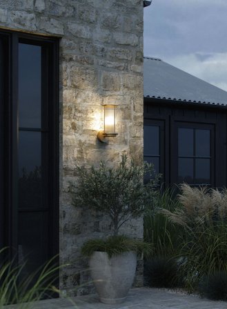 Linton utelampe vegg - messing