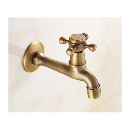 Vintage massiv messinghane, unik koldt vandhane poolhaner mopvægventil til havehane til badeværelse køkken (lang) KLB