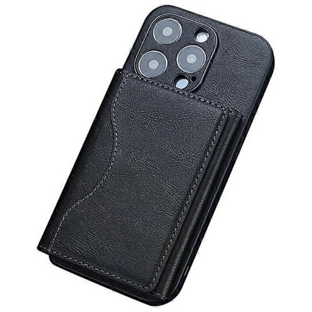 Kompatibel med MagSafe Korthållare Tri-fold Plånbok Ställ för iPhone 12-15