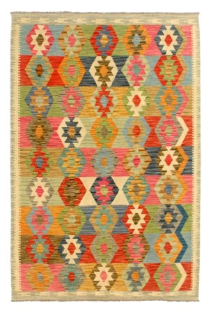 Hand Woven Kilim Afghan Old Style Rug 153X204 Wool Small