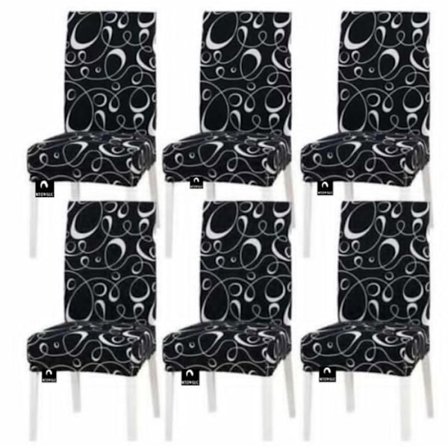 6 stk. Stolebetræk Spisebordsstole Udtrækkeligt Holdbart Stoleovertræk Anvendt til Festdekoration, Bryllup, Fødselsdag A