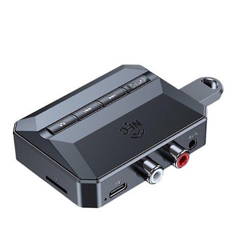 Bluetooth 5.3 Trådlös Ljudsändare Mottagare HiFi Musikanpassare AUX RCA NFC