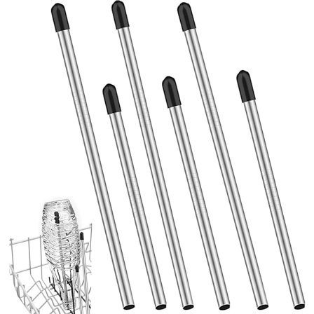 Seks-delt opvaskemaskinesæt inklusive stativ, beskyttelsesdæksel, opvaskemaskine indre tromle, opvaskemaskine flaskeholder, opvaskemaskine ramme, 