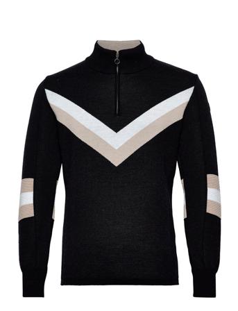 Hafjell Zipup Men Knitwear Half Zip Pullover Svart We Norwegians
