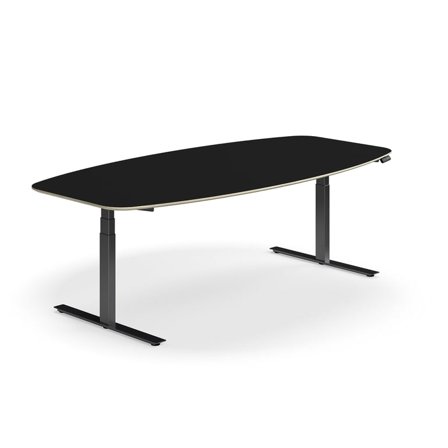 Standing meeting table NOVUS, 2400x1200 mm, black