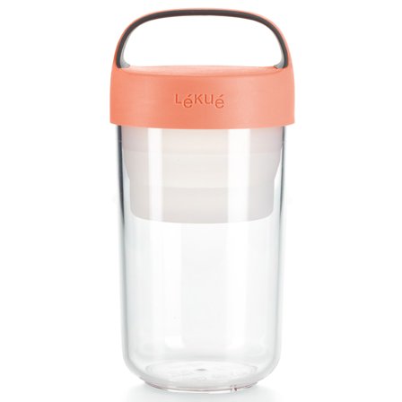 Lékué To Go burk 600 ml, coral | Matlagning > Köksredskap > Matförvaring > Burkar & flaskor | Bagaren och Kocken