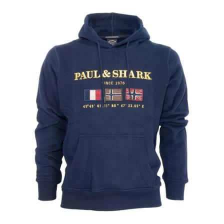 Paul & Shark, Hoodie With Print Niebieski, Mężczyzna, Rozmiar: S