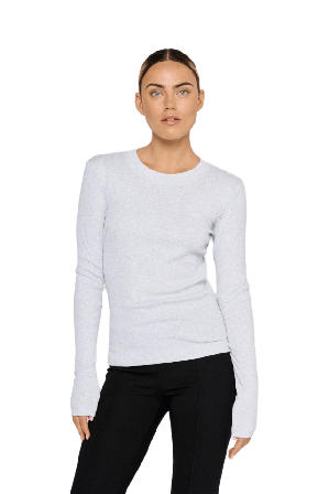 Residus Ottawa Top - Grey Melange T-shirts & toppar Dam Grå XS