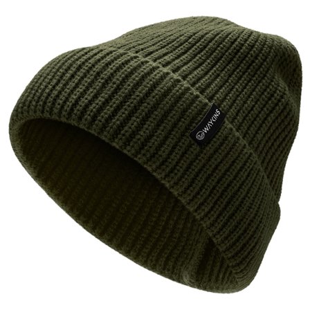 Baltic | Gorro de punto de canalé de acrílico verde oliva para hombres - Gorros de punto
