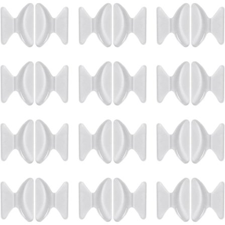 12 par halkfria silikonnäskuddar för solglasögon, 2,5 mm