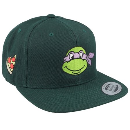 TMNT - "Donatello Face Dark Green Snapback " Snapback Green Cap - @ Hatstore