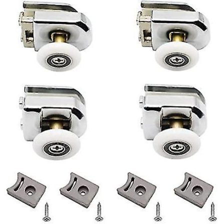 Sett med 4 dusjdørruller for buede dører, baderom DIY